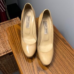 Nude Jimmy choo platform heels